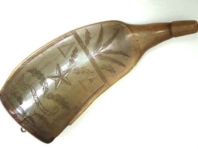 A Beautiful 19th century Sailor Carved Powder Horn circa 1850 — image 2